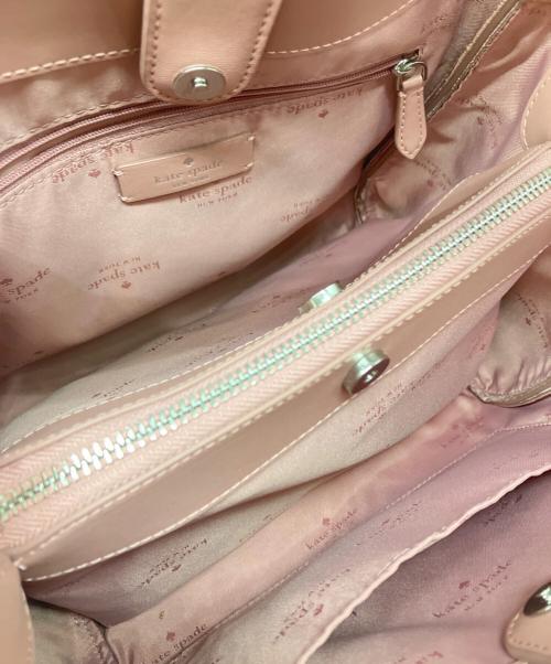 Kate Spade（ケイトスペード）Kate Spade (ケイトスペード) ノット スエード コンバーチブル キャリーオール ピンクの古着・服飾アイテム