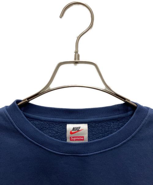 NIKE（ナイキ）NIKE (ナイキ) SUPREME (シュプリーム) クルーネックロゴスウェット ネイビー サイズ:Sの古着・服飾アイテム