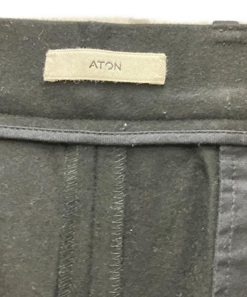 ATON（エイトン）ATON (エイトン) メリノウールワイドパンツ ブラック サイズ:06の古着・服飾アイテム