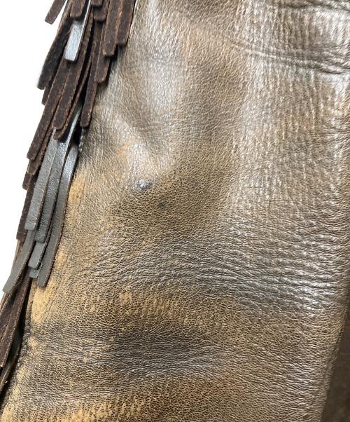 W.B.PLACE&CO.（ダブリュー・ビー・プレイス・アンド・カンパニー）W.B.PLACE&CO. (ダブリュー・ビー・プレイス・アンド・カンパニー) 40`Sフリンジレザージャケット ブラウン サイズ:不明の古着・服飾アイテム
