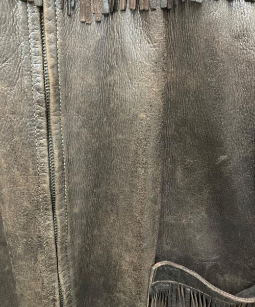W.B.PLACE&CO.（ダブリュー・ビー・プレイス・アンド・カンパニー）W.B.PLACE&CO. (ダブリュー・ビー・プレイス・アンド・カンパニー) 40`Sフリンジレザージャケット ブラウン サイズ:不明の古着・服飾アイテム