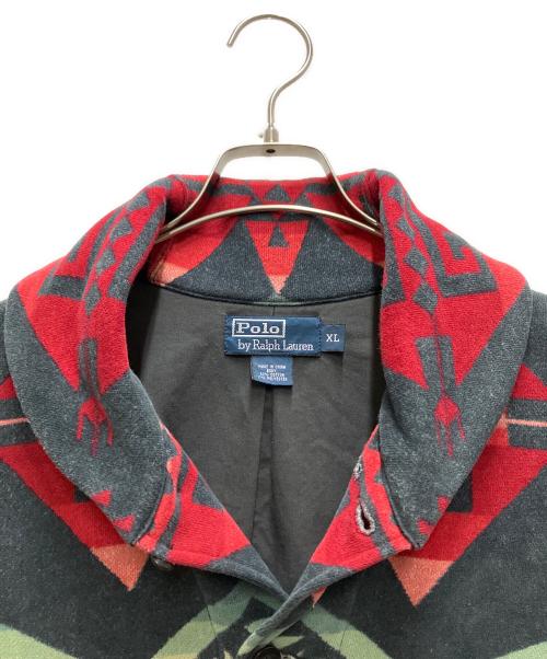 POLO RALPH LAUREN（ポロ・ラルフローレン）POLO RALPH LAUREN (ポロ・ラルフローレン) ネイティブスウェットショールカラーカバーオール マルチカラー サイズ:XLの古着・服飾アイテム