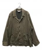 ANCELLMアンセルム）の古着「CREPE SHIRT JACKET」｜グレー