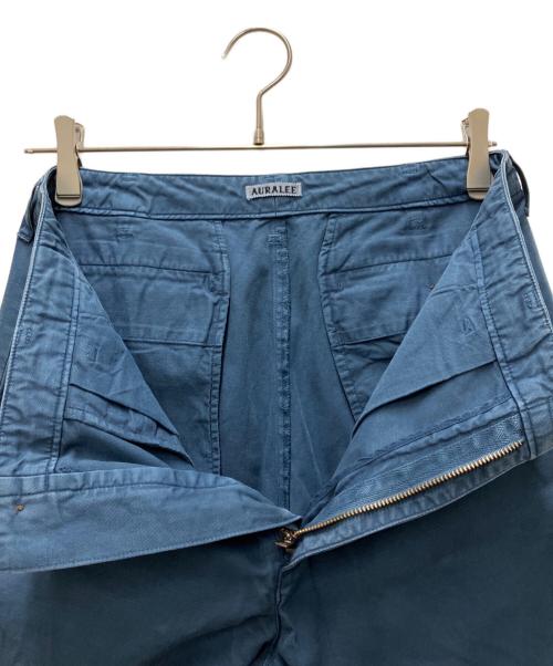 AURALEE（オーラリー）AURALEE (オーラリー) PRODUCT DYED FINX GABARDINE PANTS ブルー サイズ:3の古着・服飾アイテム