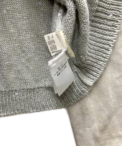 BRUNELLO CUCINELLI（ブルネロクチネリ）BRUNELLO CUCINELLI (ブルネロクチネリ) リネンシルクラメカーディガン グレー サイズ:Mの古着・服飾アイテム