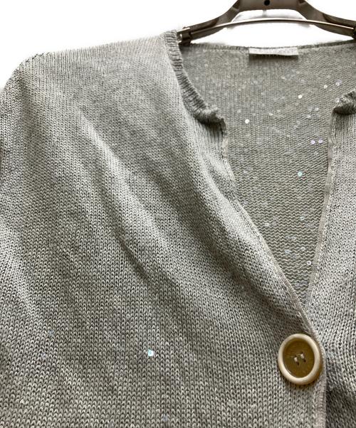 BRUNELLO CUCINELLI（ブルネロクチネリ）BRUNELLO CUCINELLI (ブルネロクチネリ) リネンシルクラメカーディガン グレー サイズ:Mの古着・服飾アイテム