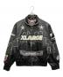 X-LARGE（エクストララージ）の古着「刺繍ワッペン フェイクレザースタジャン」｜グレー