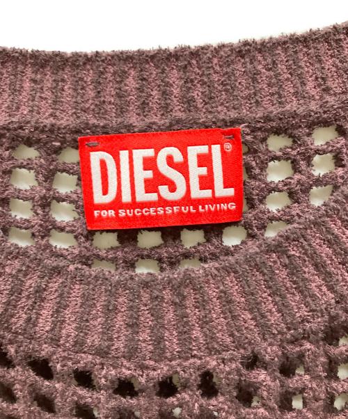 DIESEL（ディーゼル）DIESEL (ディーゼル) K-ROCH メッシュニット ボルドー サイズ:Mの古着・服飾アイテム