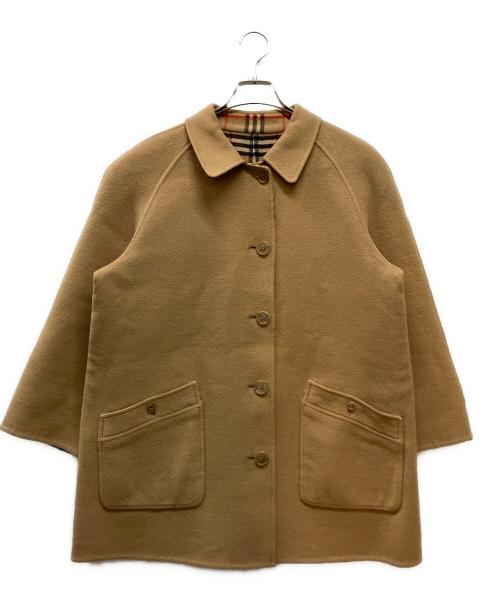 Burberry's（バーバリーズ）Burberry's (バーバリーズ) ノヴァチェック リバーシブル ラムウールコート ブラウン サイズ:9AB2の古着・服飾アイテム