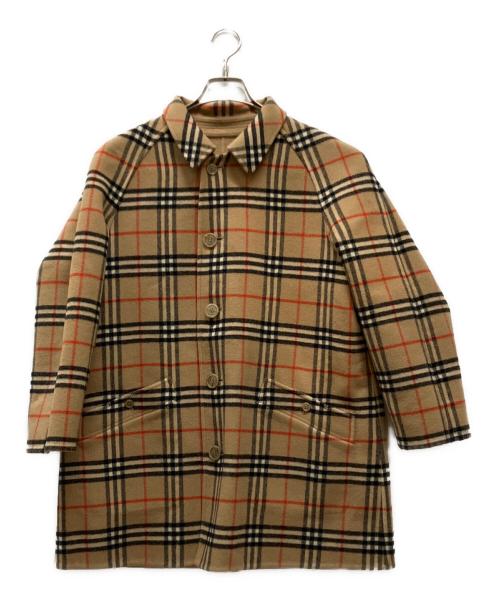 Burberry's（バーバリーズ）Burberry's (バーバリーズ) ノヴァチェック リバーシブル ラムウールコート ブラウン サイズ:9AB2の古着・服飾アイテム
