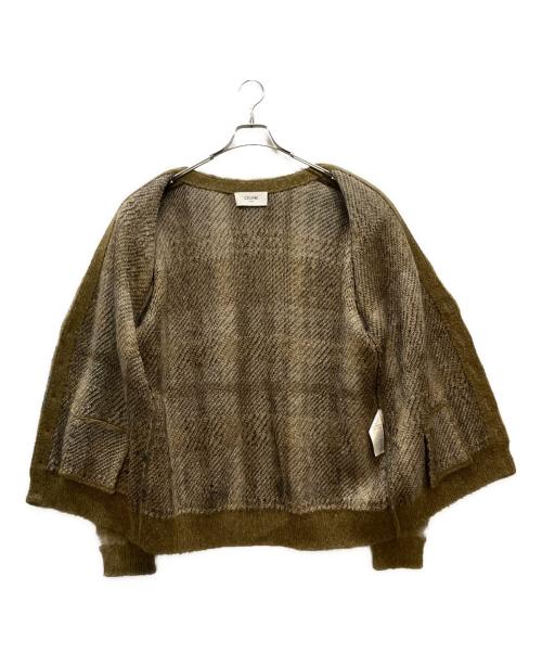 CELINE（セリーヌ）CELINE (セリーヌ) ブラッシュドモヘアカーディガン ブラウン サイズ:Ｌの古着・服飾アイテム
