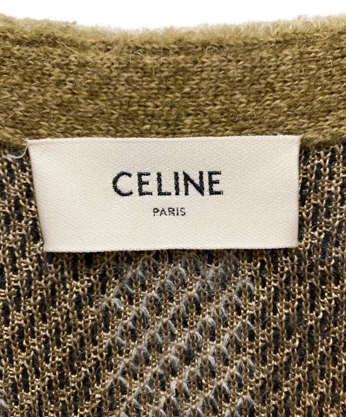 CELINE（セリーヌ）CELINE (セリーヌ) ブラッシュドモヘアカーディガン ブラウン サイズ:Ｌの古着・服飾アイテム