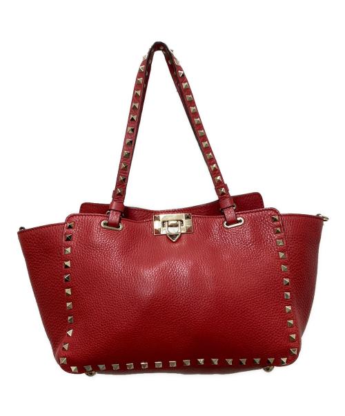 VALENTINO GARAVANI（ヴァレンティノ・ガラヴァーニ）VALENTINO GARAVANI (ヴァレンティノ・ガラヴァーニ) 2WAYバッグ レッドの古着・服飾アイテム