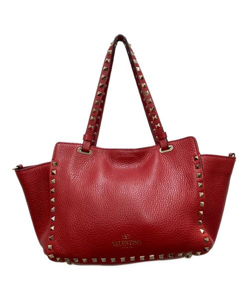 VALENTINO GARAVANI（ヴァレンティノ・ガラヴァーニ）VALENTINO GARAVANI (ヴァレンティノ・ガラヴァーニ) 2WAYバッグ レッドの古着・服飾アイテム