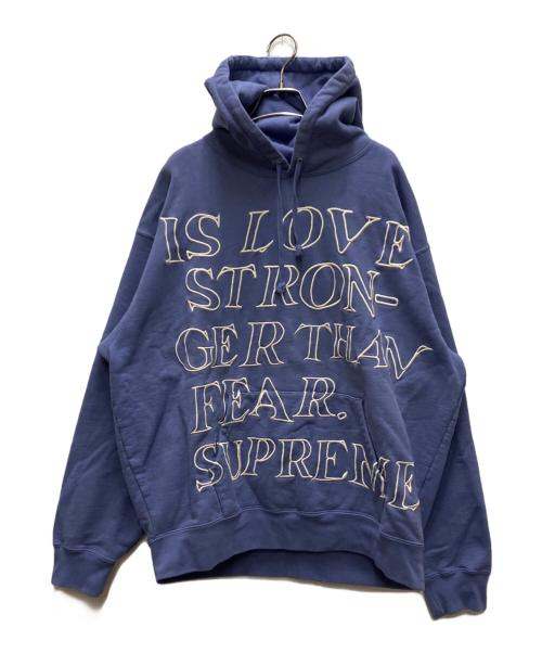 SUPREME（シュプリーム）Supreme (シュプリーム) Cactus Plant Flea Market (カクタスプラントフリーマーケット) IS LOVE STRONGER THAN FEAR HOODIE ブルー サイズ:Lの古着・服飾アイテム