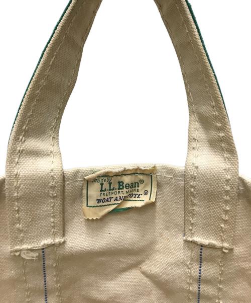 L.L.Bean（エルエルビーン）L.L.Bean (エルエルビーン) 80`Sビーントートキャンバスバッグ ベージュ×グリーン サイズ:FREEの古着・服飾アイテム