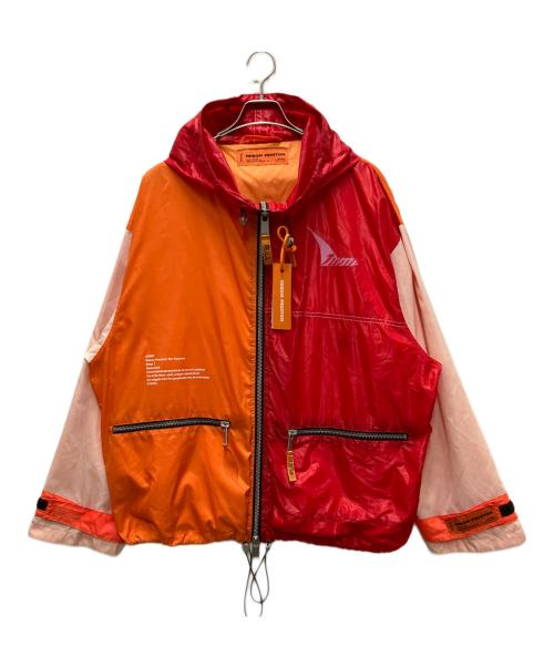 HERON PRESTON（ヘロンプレストン）HERON PRESTON (ヘロンプレストン) JUMP HOODED WINDBREAKER レッド サイズ:Lの古着・服飾アイテム