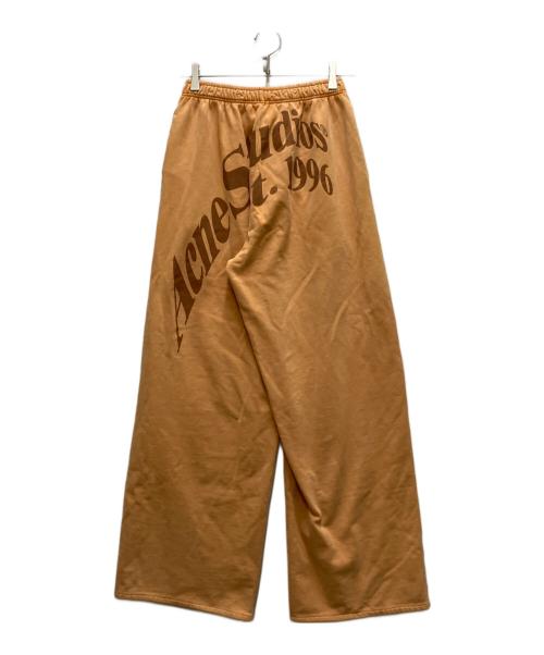 Acne studios（アクネ ストゥディオズ）ACNE STUDIOS (アクネ ストゥディオズ) ウォッシュ加工 ロゴスウェットパンツ オレンジ サイズ:XXSの古着・服飾アイテム