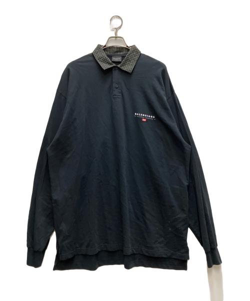 BALENCIAGA（バレンシアガ）BALENCIAGA (バレンシアガ) Unity Sport Long-Sleeved Polo Shirt ブラック サイズ:3の古着・服飾アイテム