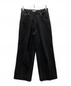 JOHN LAWRENCE SULLIVANジョン ローレンス サリバン）の古着「Rigid Denim Wide Pants」｜ブラック
