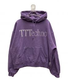 ICE & TECHNO×TTT MSW（アイスアンドテクノ×ティー）の古着「ラインストーンロゴ入りフーディ」｜パープル