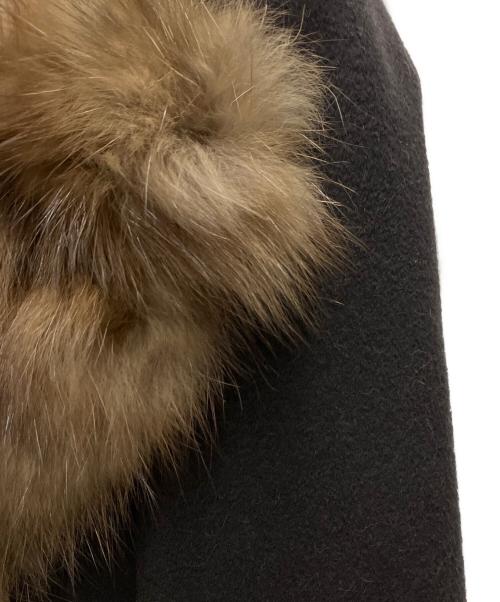 FENDI（フェンディ）FENDI (フェンディ) カシミヤ混 セーブルファーウールコート ブラック サイズ:38の古着・服飾アイテム