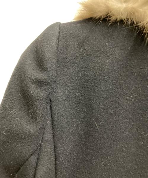 FENDI（フェンディ）FENDI (フェンディ) カシミヤ混 セーブルファーウールコート ブラック サイズ:38の古着・服飾アイテム