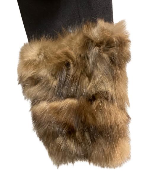 FENDI（フェンディ）FENDI (フェンディ) カシミヤ混 セーブルファーウールコート ブラック サイズ:38の古着・服飾アイテム