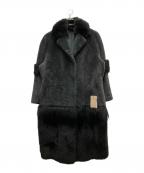 BOTTEGA VENETAボッテガベネタ）の古着「ムートンコート」｜グレー×ブラック