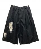 s'yteサイト）の古着「"BORO"APPLIQUE CULOTTE PANTS」｜ブラック