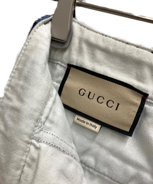 GUCCI（グッチ）GUCCI (グッチ) 2タックワイドデニムパンツ インディゴ サイズ:44の古着・服飾アイテム