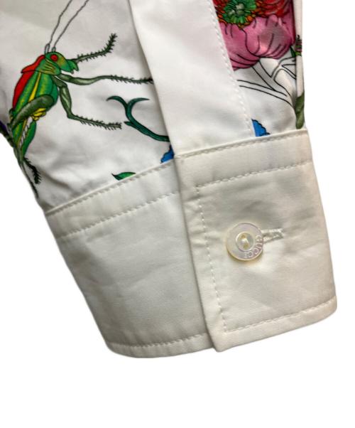 GUCCI（グッチ）GUCCI (グッチ) フローラプリントコットンワンピース ホワイト サイズ:40の古着・服飾アイテム