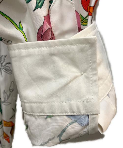 GUCCI（グッチ）GUCCI (グッチ) フローラプリントコットンワンピース ホワイト サイズ:40の古着・服飾アイテム