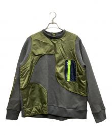 UN3D.（アンスリード）の古着「MA-1 VEST DOCKING SWEAT」｜グレー×グリーン