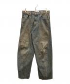 NVRFRGTネヴァーフォーゲット）の古着「3D TWIST WIDE LEG JEANS」｜ブルー