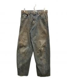 NVRFRGT（ネヴァーフォーゲット）の古着「3D TWIST WIDE LEG JEANS」｜ブルー
