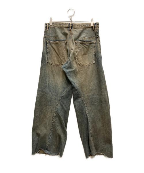 NVRFRGT（ネヴァーフォーゲット）NVRFRGT (ネヴァーフォーゲット) 3D TWIST WIDE LEG JEANS ブルー サイズ:3の古着・服飾アイテム