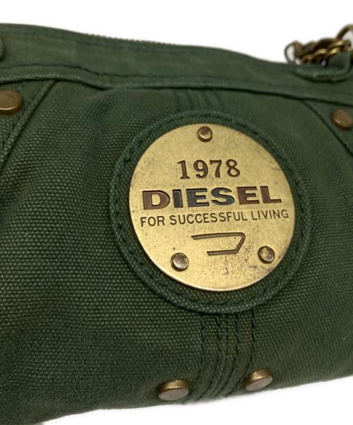 DIESEL（ディーゼル）DIESEL (ディーゼル) キャンバスチェーンワンショルダーバッグ グリーンの古着・服飾アイテム