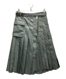 sacai（サカイ）の古着「NYLON TWILL SKIRT」｜グリーン