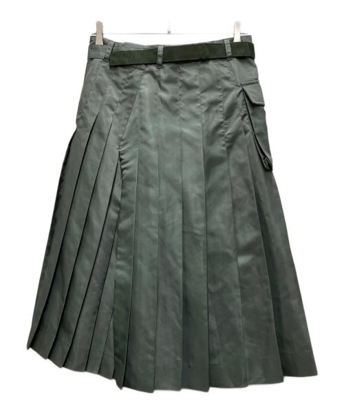 sacai（サカイ）sacai (サカイ) NYLON TWILL SKIRT グリーン サイズ:1の古着・服飾アイテム