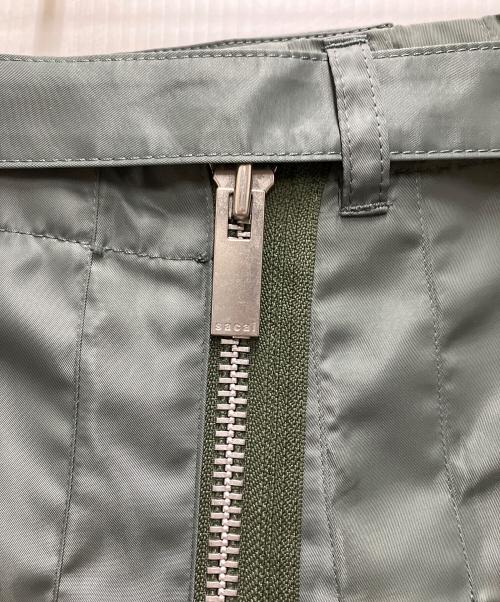 sacai（サカイ）sacai (サカイ) NYLON TWILL SKIRT グリーン サイズ:1の古着・服飾アイテム