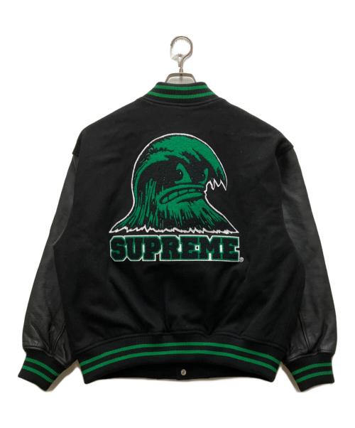 SUPREME（シュプリーム）Supreme (シュプリーム) 24SS Wave Varsity Jacket ブラック サイズ:Mの古着・服飾アイテム