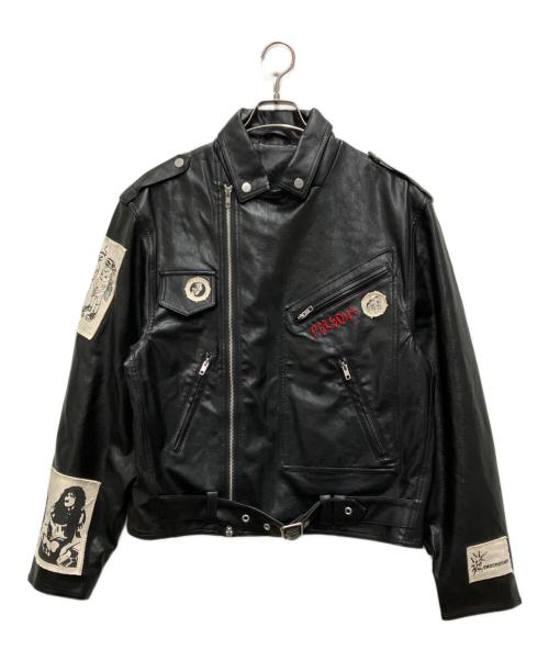 Emo Brother（Emo Brother）Emo Brother (Emo Brother) ダブルライダースジャケット ブラック サイズ:Ｓの古着・服飾アイテム