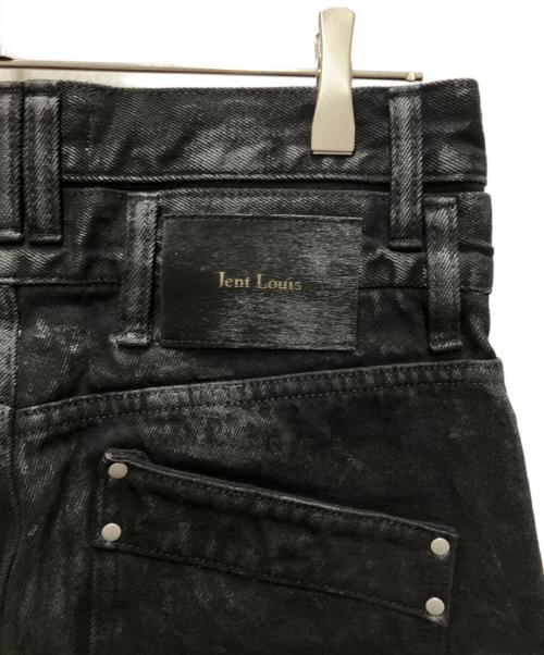 jent louis（ジェントルイス）Jent Louis (ジェントルイス) コーティングデニムパンツ ブラック サイズ:Mの古着・服飾アイテム