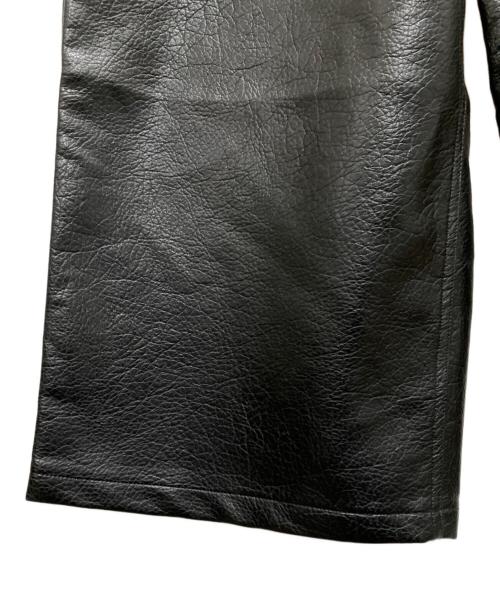 BBALLSY（ボールジィ）bballsy (ボールジィ) Painter Faux Leather Baggy Pants ブラック サイズ:Mの古着・服飾アイテム