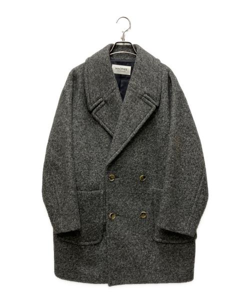 MACPHEE（マカフィー）MACPHEE (マカフィー) ボンディングチェック ダブルブレストコート グレー サイズ:36の古着・服飾アイテム