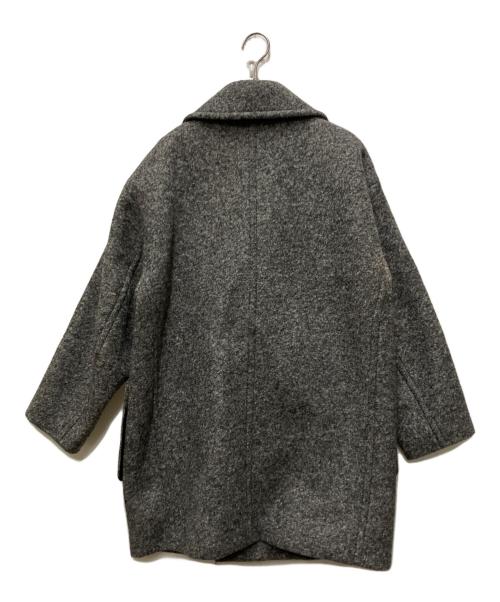 MACPHEE（マカフィー）MACPHEE (マカフィー) ボンディングチェック ダブルブレストコート グレー サイズ:36の古着・服飾アイテム