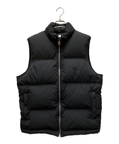 AMI Alexandre Mattiussi（アミアレクサンドルマテュッシ）AMI Alexandre Mattiussi (アミアレクサンドルマテュッシ) AMI HEART LOGO DOWN GILLET ブラック サイズ:表記無しの古着・服飾アイテム