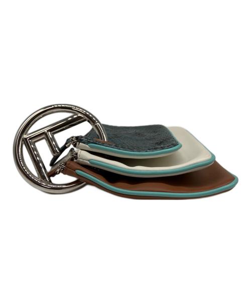 FENDI（フェンディ）FENDI (フェンディ) Triplette Leather Pouch ホワイトの古着・服飾アイテム