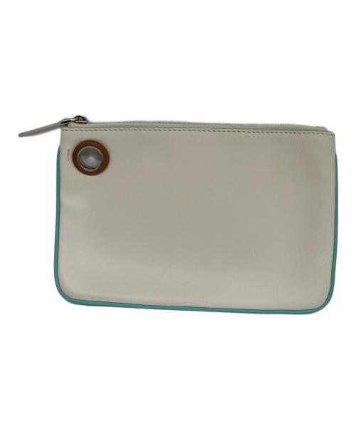 FENDI（フェンディ）FENDI (フェンディ) Triplette Leather Pouch ホワイトの古着・服飾アイテム